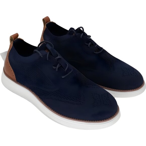 Akademiks Men\'s Olney Wingtip Knit Oxford Shoes Navy 12 M main image 5
